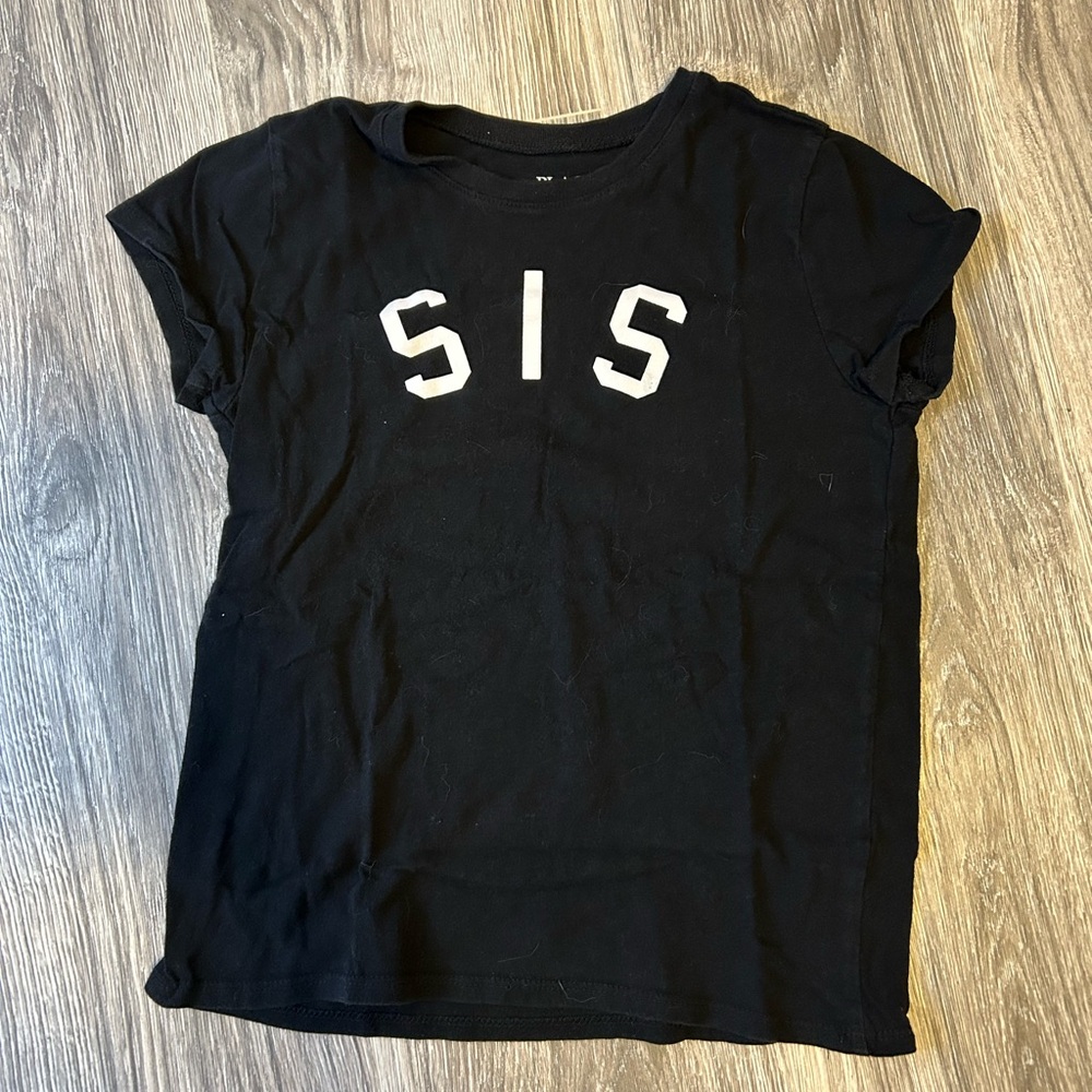 The Children's Place Black Top with White Logo